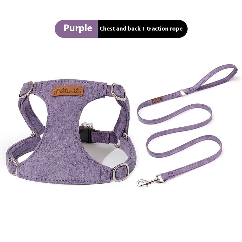 KFX-4903997 Puppy Hand-Holding Rope Vest with Adjustable Chest Strap and Traction Rope in Multiple Colors