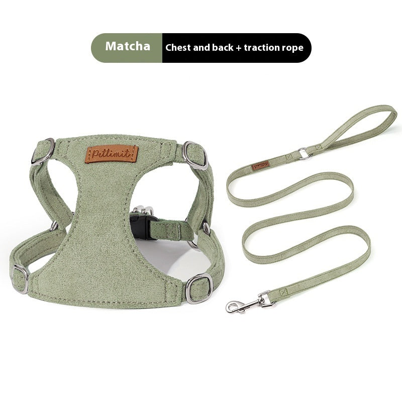 KFX-4903997 Puppy Hand-Holding Rope Vest with Adjustable Chest Strap and Traction Rope in Multiple Colors