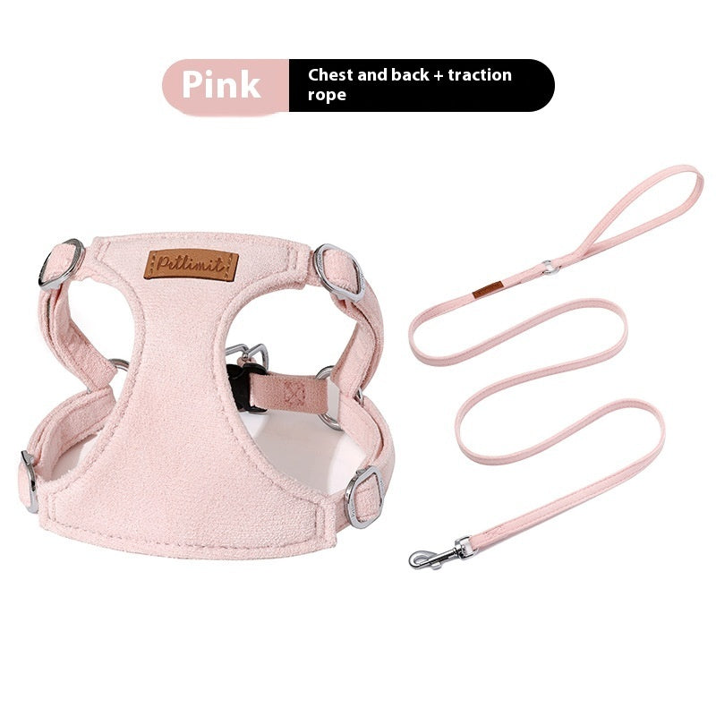 KFX-4903997 Puppy Hand-Holding Rope Vest with Adjustable Chest Strap and Traction Rope in Multiple Colors