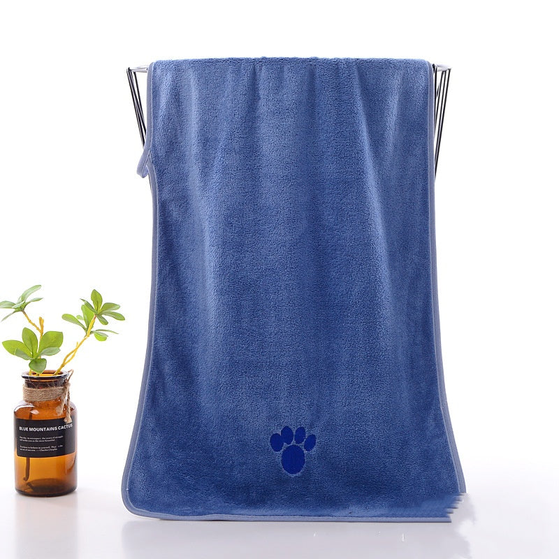 KFX-4904381 Quick-Drying Microfiber Towel for Pets - Available in Pink, Dark Brown, Blue, Green, Light Gray