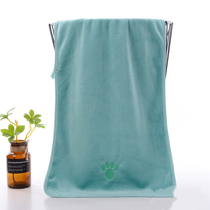 KFX-4904381 Quick-Drying Microfiber Towel for Pets - Available in Pink, Dark Brown, Blue, Green, Light Gray