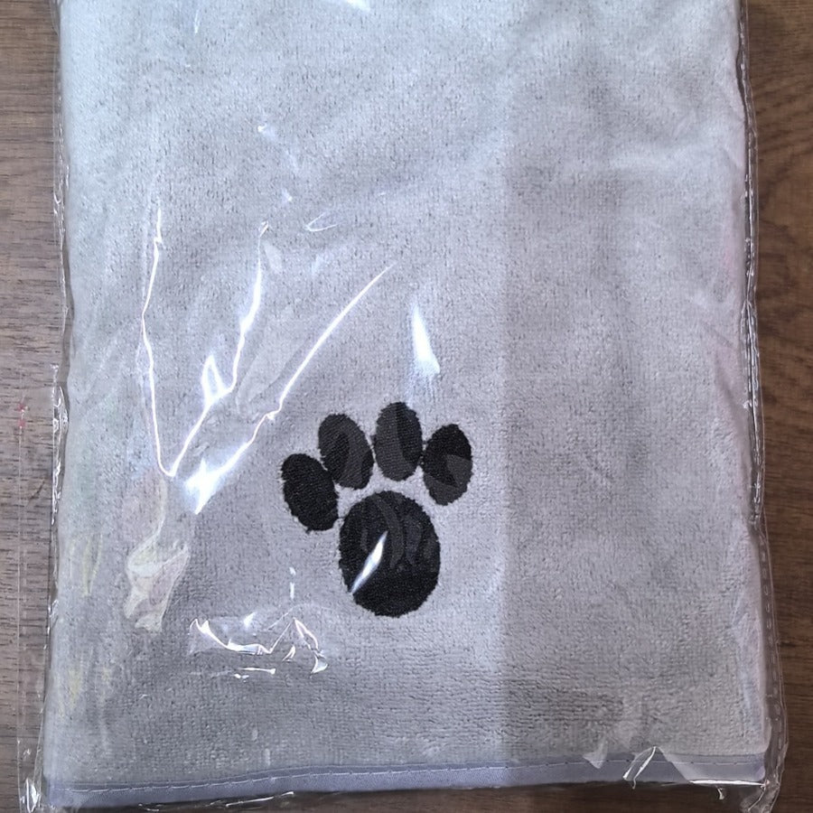 KFX-4904381 Quick-Drying Microfiber Towel for Pets - Available in Pink, Dark Brown, Blue, Green, Light Gray