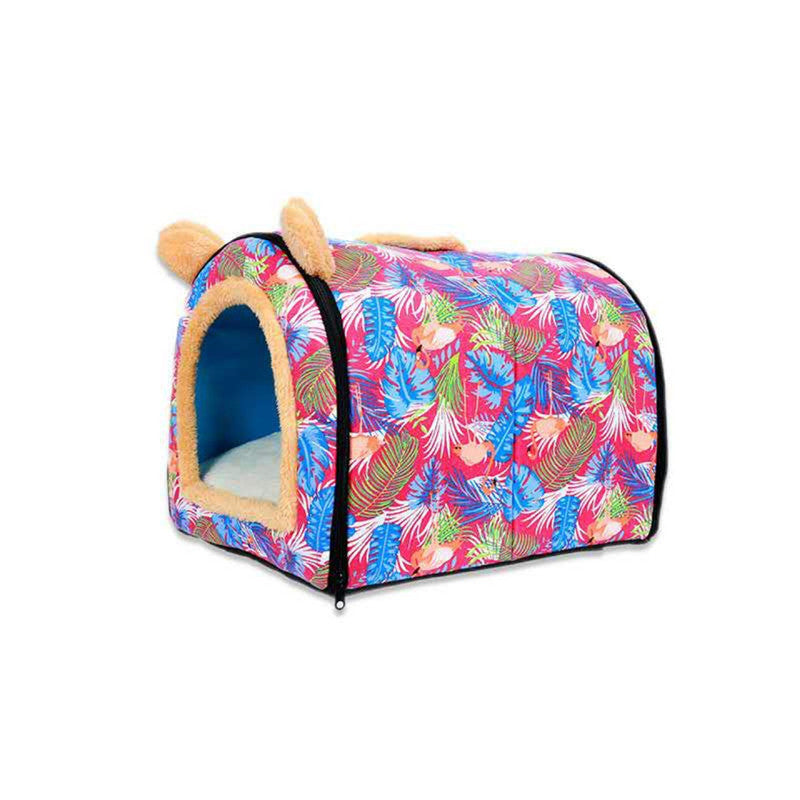 KFX-4904765 Detachable and Washable Thick Suede Leather Pet Nest - Soft and Comfortable Kennel Sizes S, M, L