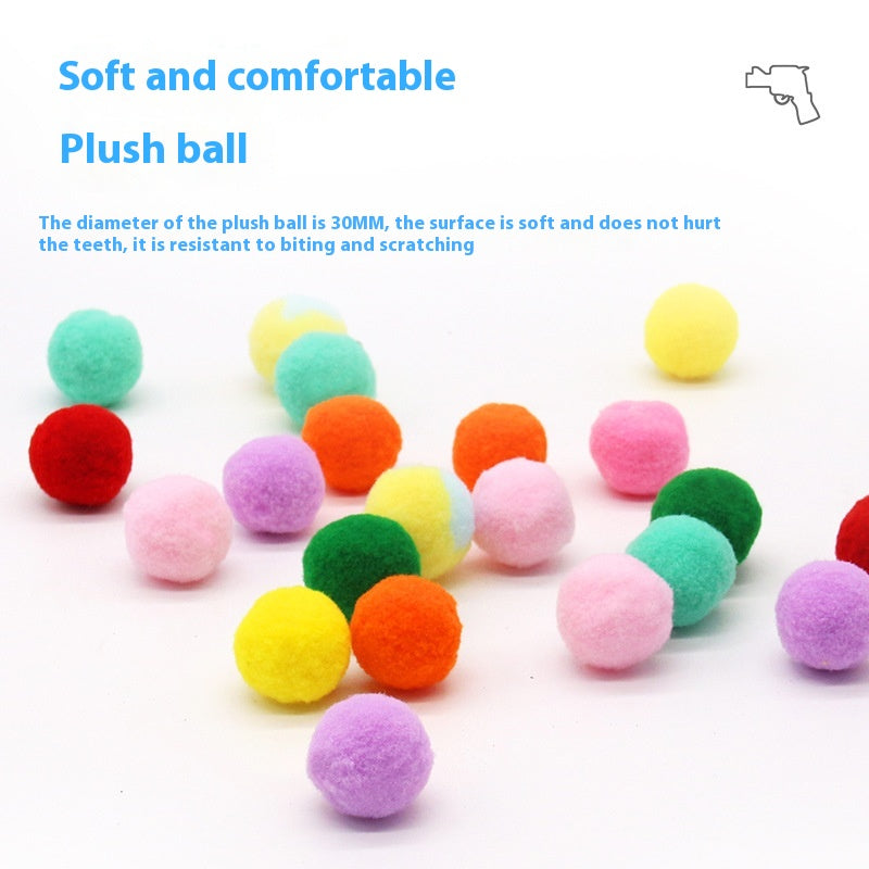 KFX-4905533 Plush Launching Toy Balls for Interactive Pet Play - Variety Packs Available