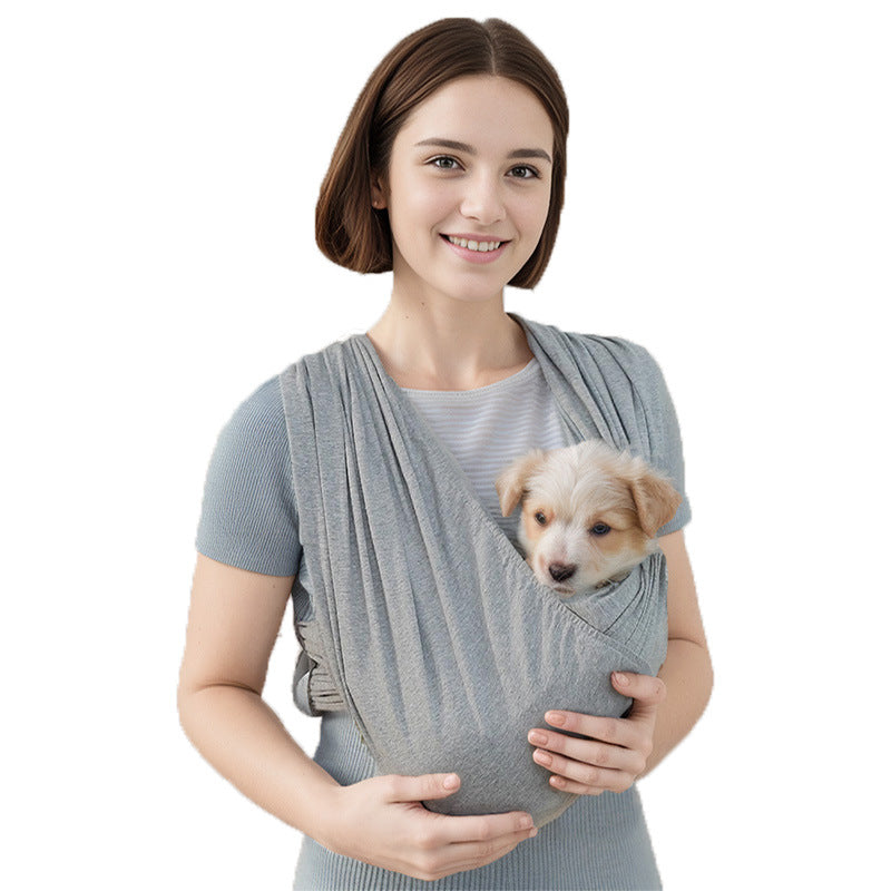 KFX-4906941 Light Gray Adjustable Pet Sling Carrying Case for Comfortable Travel