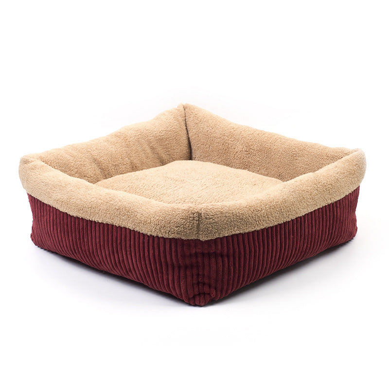 KFX-4908733 Cozy Octagonal Velvet Pet Nest with Soft Cotton Lining