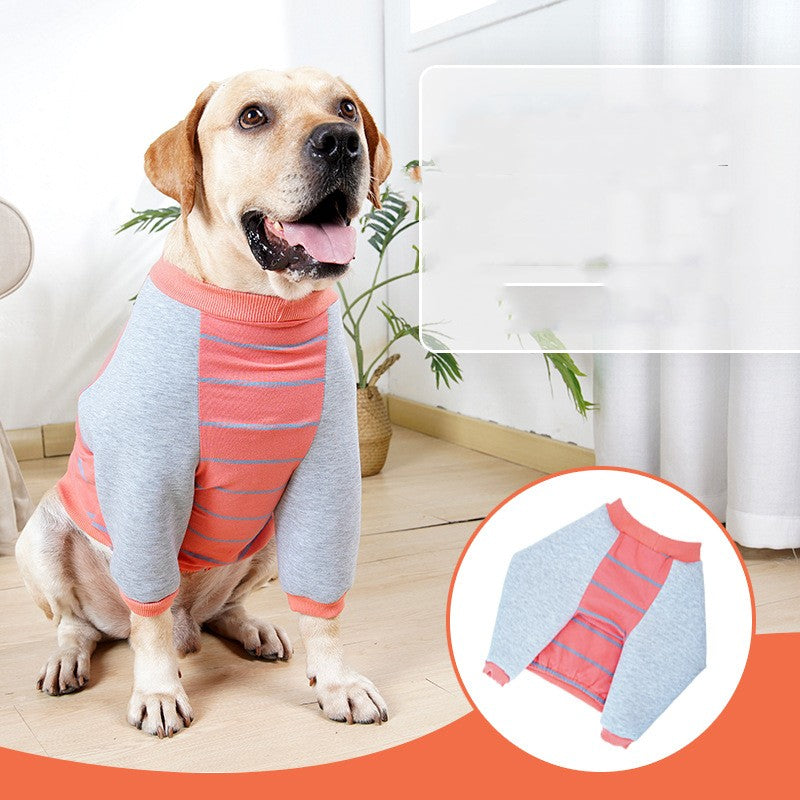 KFX-4908861 Dog Elbow Pads for Dogs - Cotton Material in Orange and Black Stripes, Sizes S-XXL