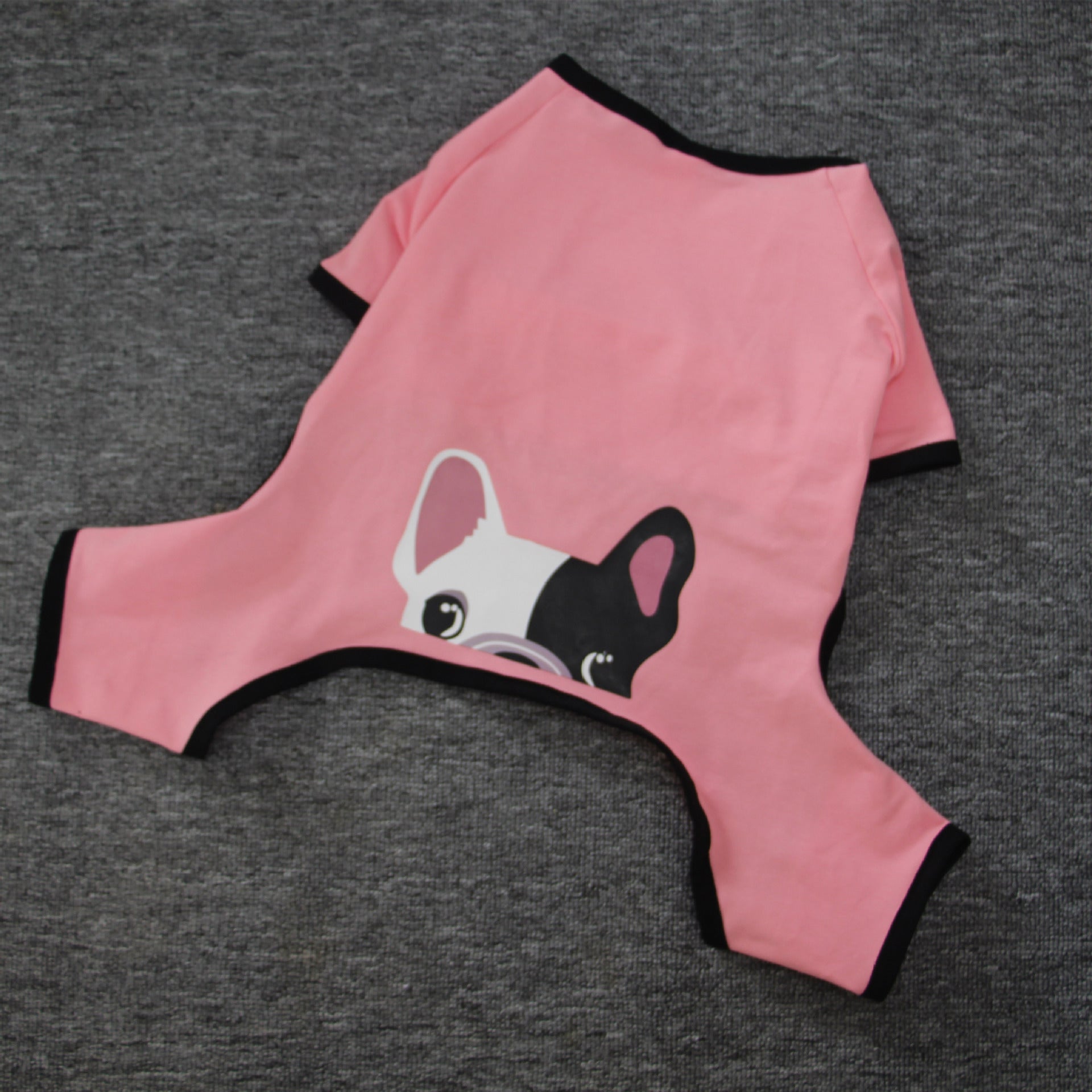 KFX-4911037 Cotton Printed Pajamas for Dogs in Gray, Blue, and Pink Options