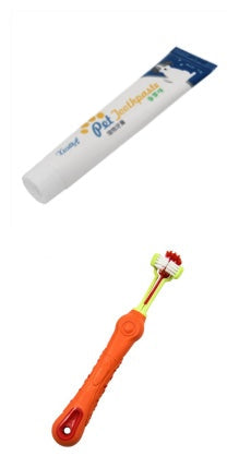 KFX-4912317 Pet Toothpaste for Dogs and Cats - Vanilla & Beef Flavor, 75g, Gentle Oral Care & Teeth Cleaning