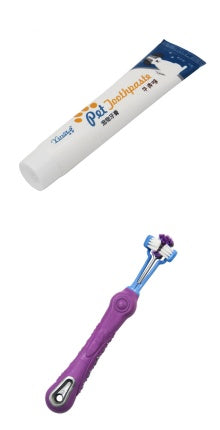 KFX-4912317 Pet Toothpaste for Dogs and Cats - Vanilla & Beef Flavor, 75g, Gentle Oral Care & Teeth Cleaning