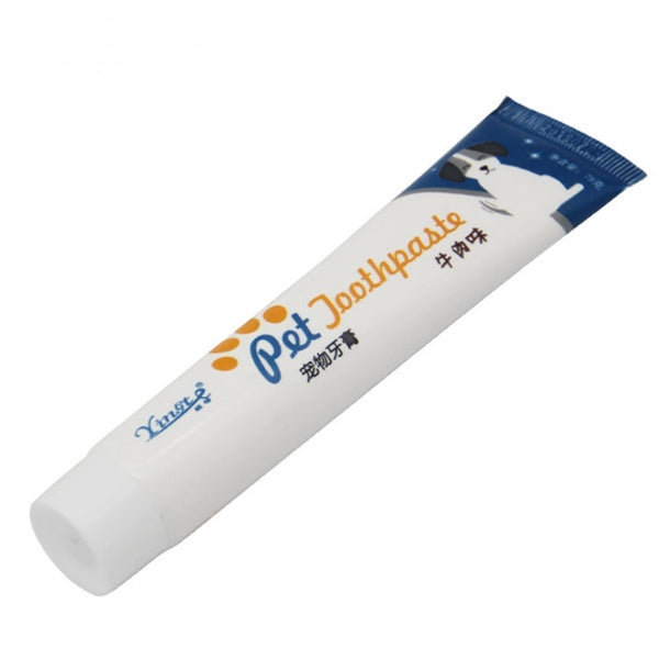 KFX-4912317 Pet Toothpaste for Dogs and Cats - Vanilla & Beef Flavor, 75g, Gentle Oral Care & Teeth Cleaning