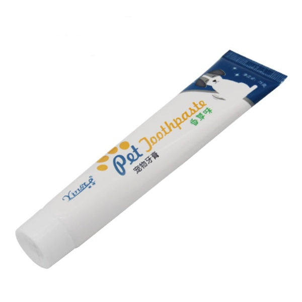 KFX-4912317 Pet Toothpaste for Dogs and Cats - Vanilla & Beef Flavor, 75g, Gentle Oral Care & Teeth Cleaning