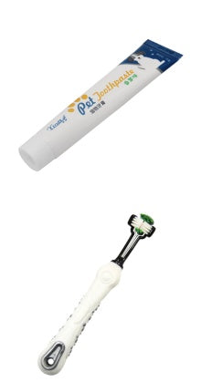 KFX-4912317 Pet Toothpaste for Dogs and Cats - Vanilla & Beef Flavor, 75g, Gentle Oral Care & Teeth Cleaning