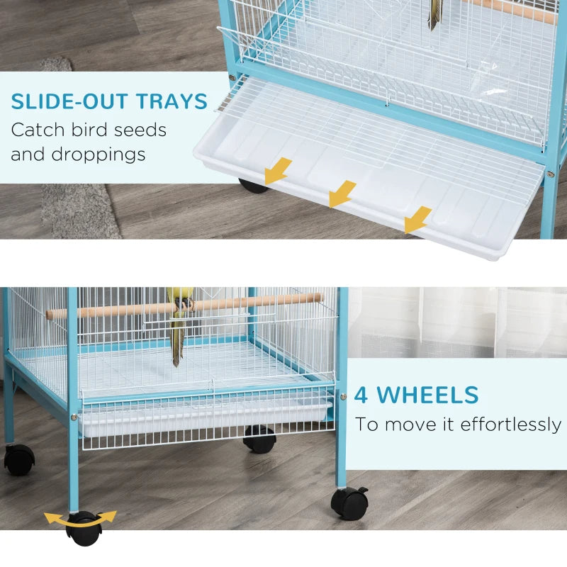 KFX-4914109 Large Two-Tier Bird Cage with Easy Access Doors and Cleaning Trays