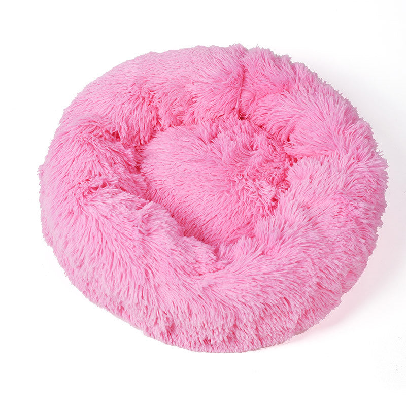 KFX-4914493 Plush Round Cat Sleeping Mat in Multiple Sizes for Indoor Comfort