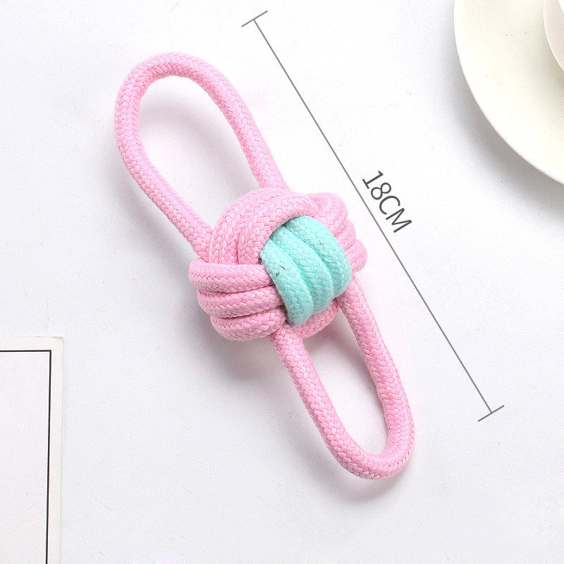 KFX-4915261 Pet Bite Resistant Cotton Rope Ball Toy for Cats and Dogs