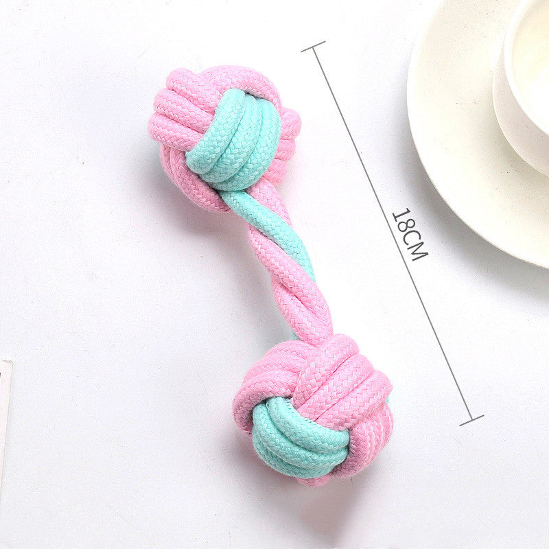 KFX-4915261 Pet Bite Resistant Cotton Rope Ball Toy for Cats and Dogs