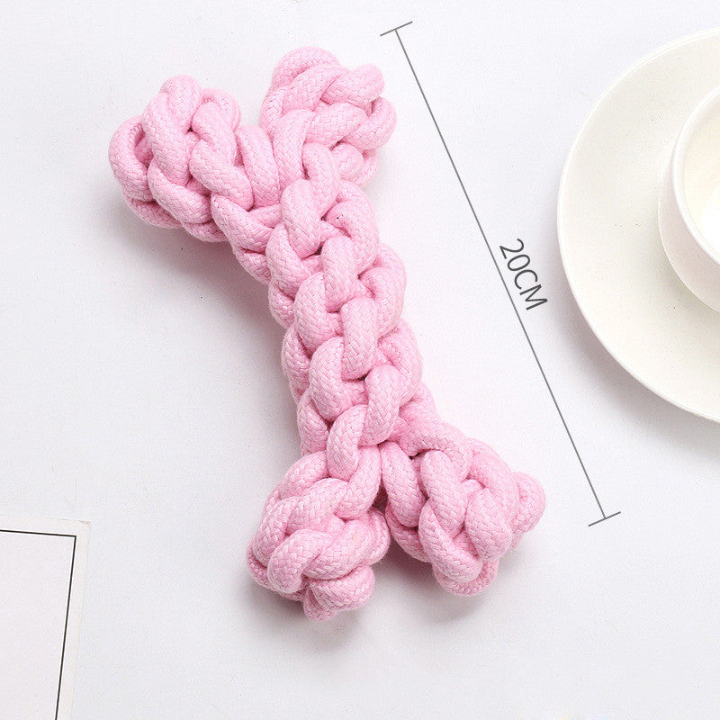 KFX-4915261 Pet Bite Resistant Cotton Rope Ball Toy for Cats and Dogs