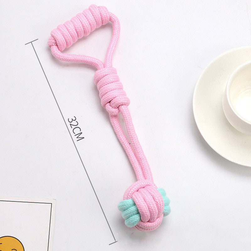 KFX-4915261 Pet Bite Resistant Cotton Rope Ball Toy for Cats and Dogs