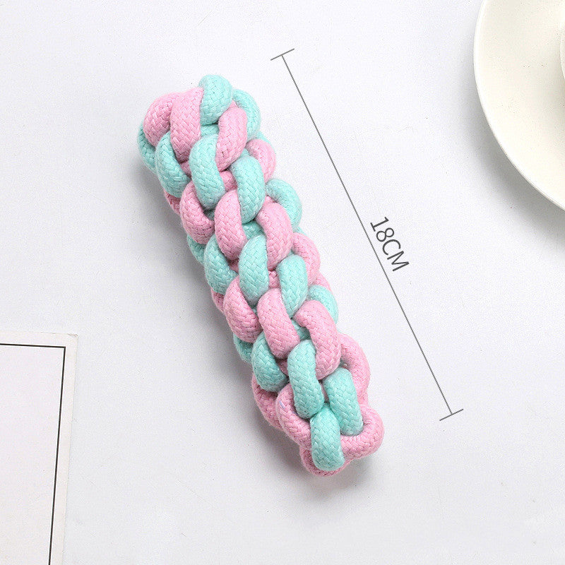 KFX-4915261 Pet Bite Resistant Cotton Rope Ball Toy for Cats and Dogs
