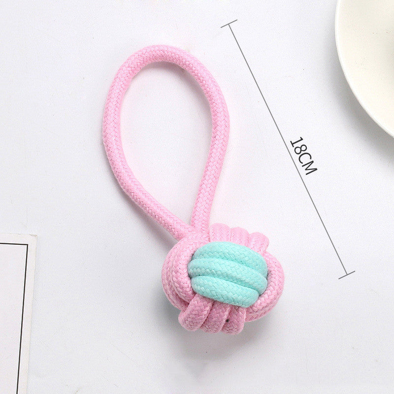 KFX-4915261 Pet Bite Resistant Cotton Rope Ball Toy for Cats and Dogs