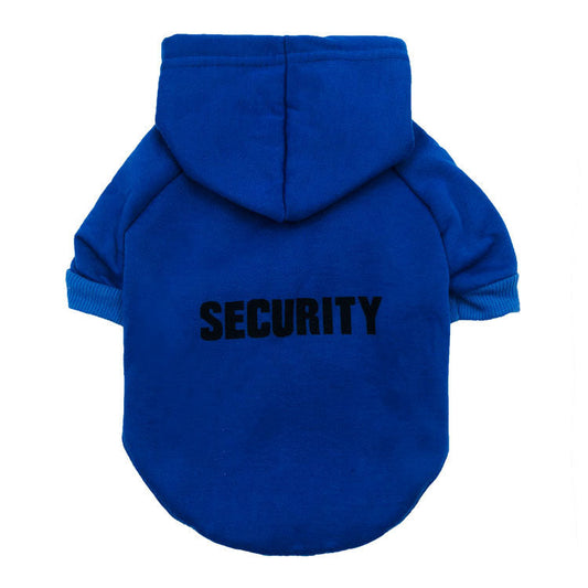 KFX-4915517 Fleece Hooded Pet Sweater - Casual Dog Clothes in Various Colors and Sizes