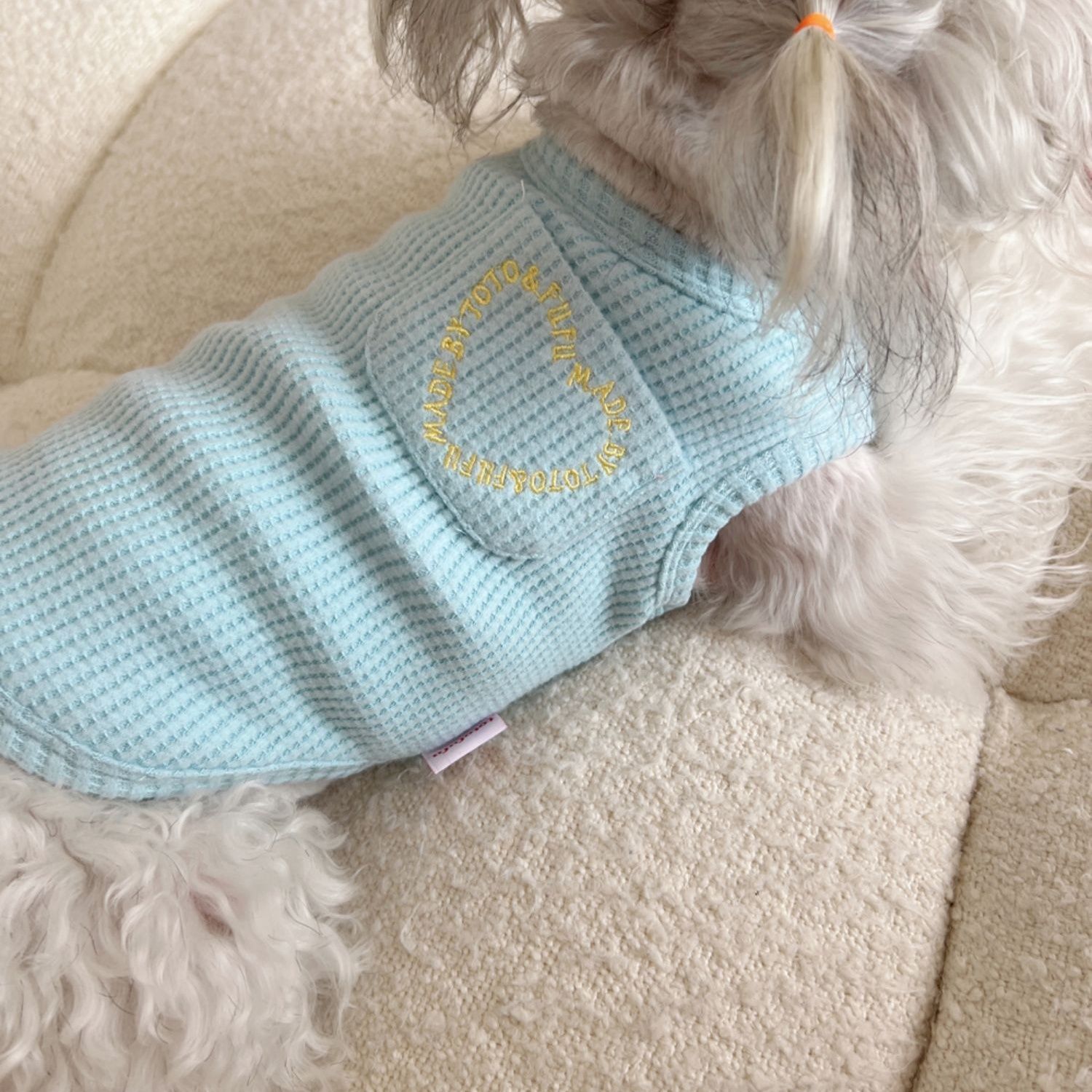 KFX-4916029 Lightweight Summer Pet Vest - Oat Grey, Cream White, Baby Blue, Baby Pink - Sizes XS to XL