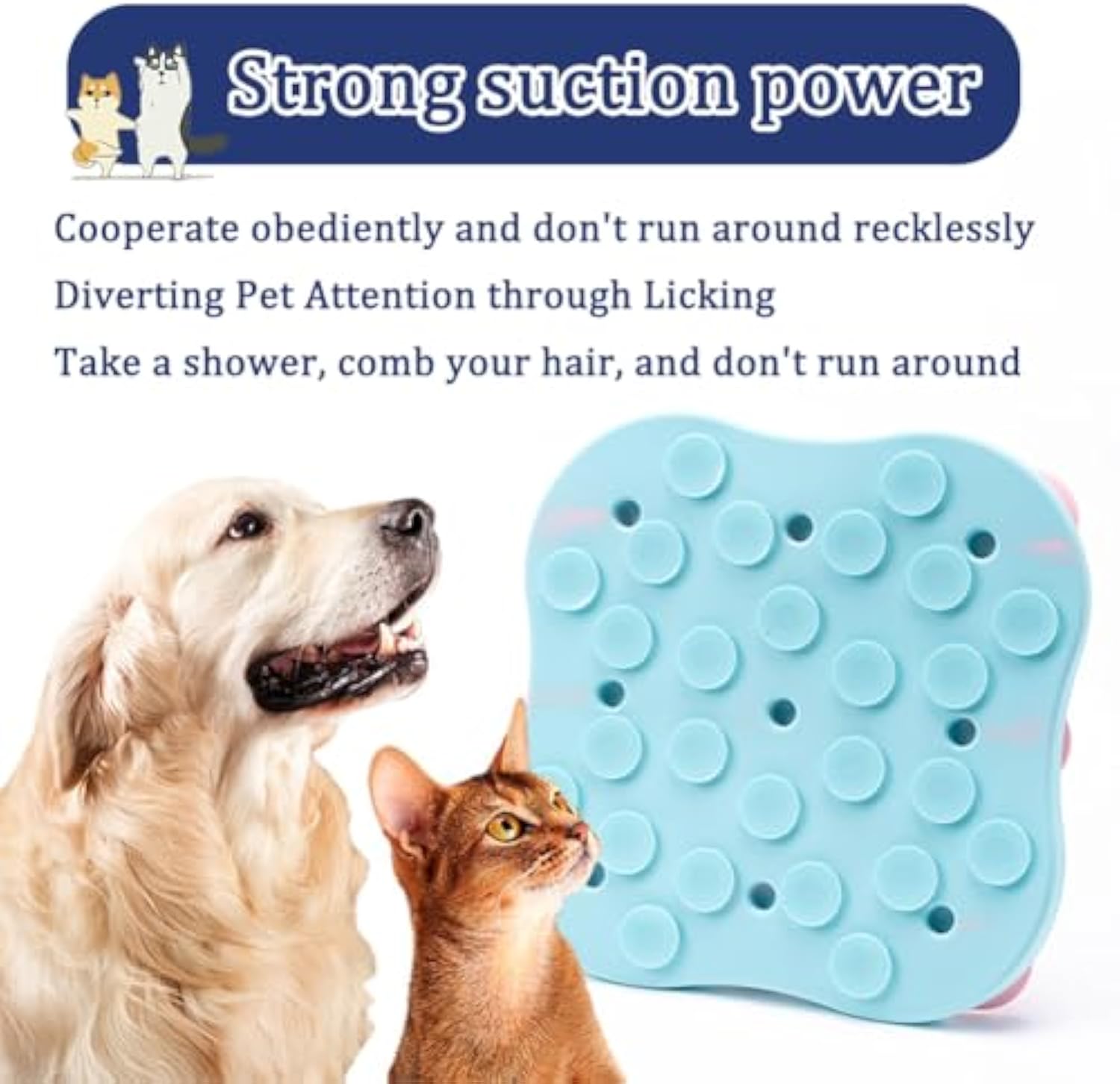 KFX-4916413 Silicone Slow Feeder Dog Bowl and Calming Mat for Interactive Eating and Training