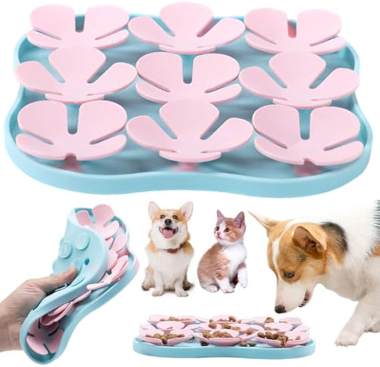 KFX-4916413 Silicone Slow Feeder Dog Bowl and Calming Mat for Interactive Eating and Training