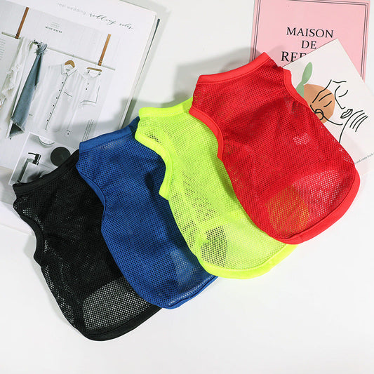 KFX-4916797 Large Mesh Spring/Summer Pet Vest in Plain Colors
