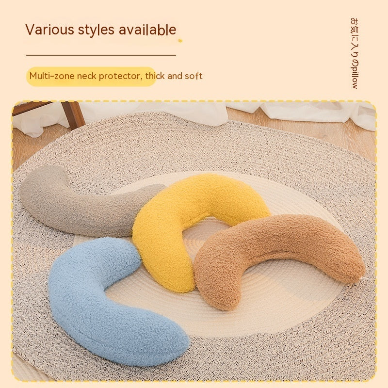 KFX-4917053 Crescent-Shaped Soft Cotton Pillow for Cats and Dogs - Available in Multiple Colors