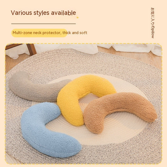 KFX-4917053 Crescent-Shaped Soft Cotton Pillow for Cats and Dogs - Available in Multiple Colors