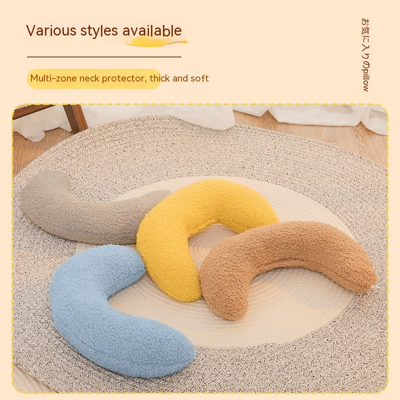 KFX-4917053 Crescent-Shaped Soft Cotton Pillow for Cats and Dogs - Available in Multiple Colors