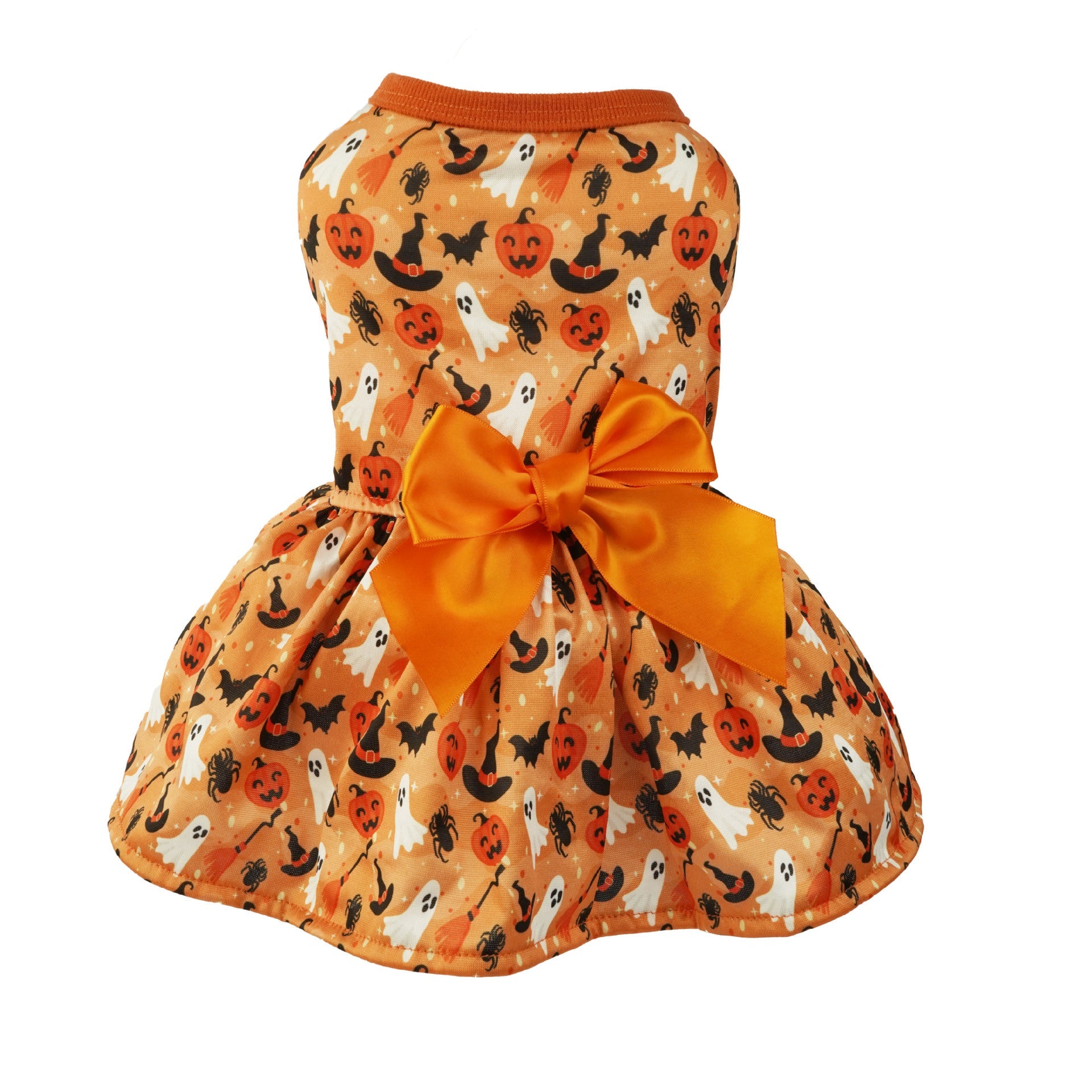 KFX-4917821 Halloween Themed Orange Pet Dress for Small to Extra Large Dogs