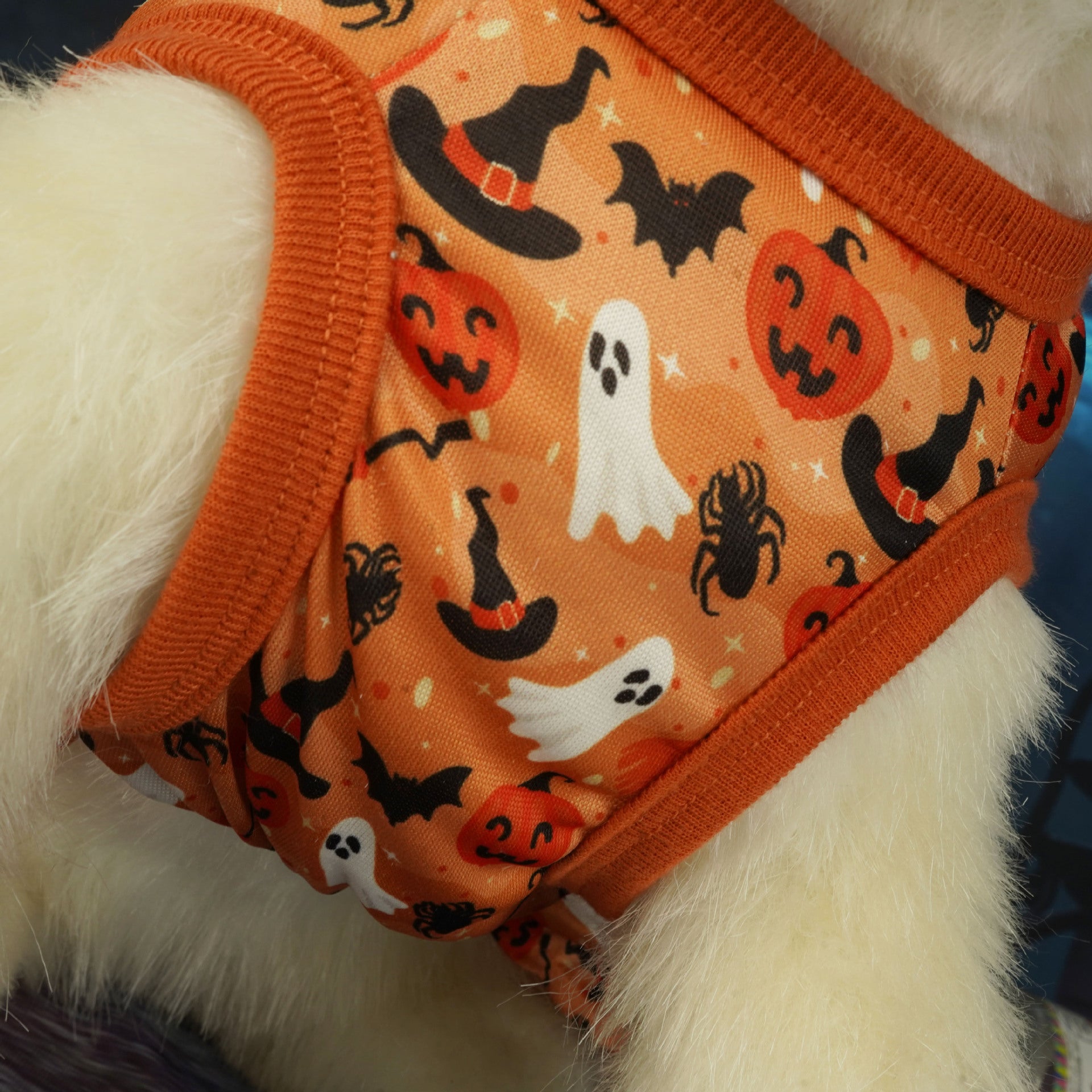 KFX-4917821 Halloween Themed Orange Pet Dress for Small to Extra Large Dogs