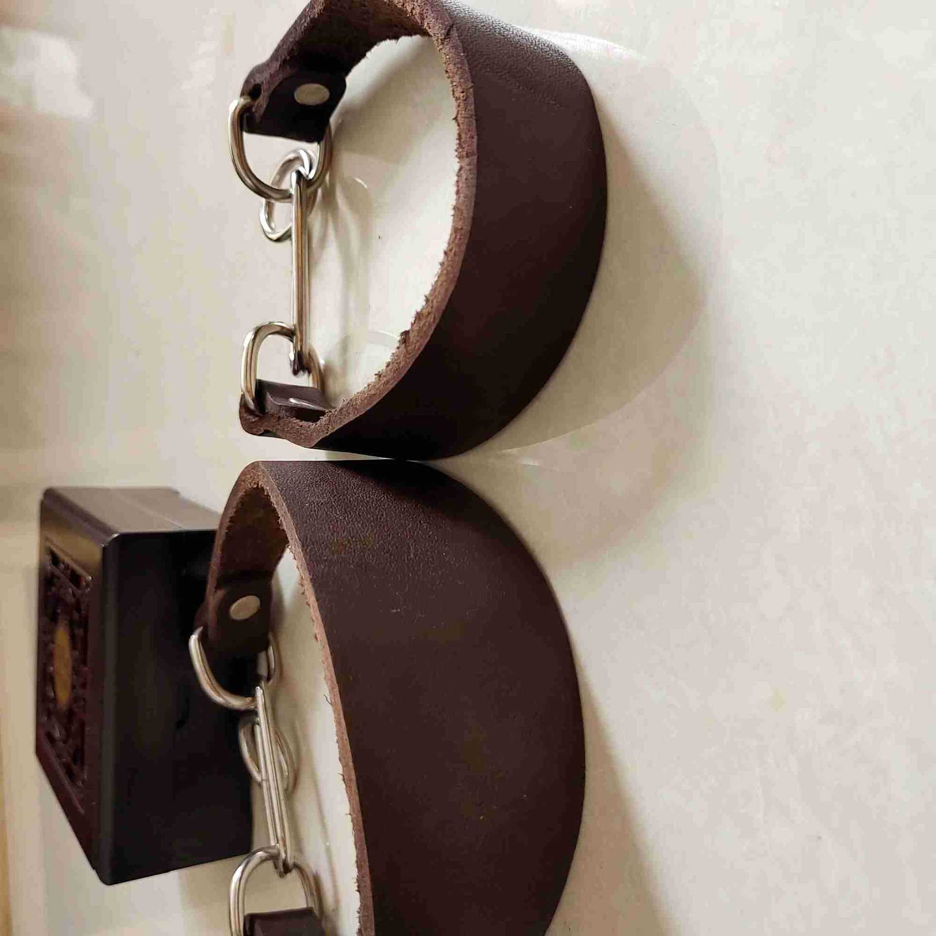 KFX-4918205 Widened Greyhound Dog Collar in Curry Cow Leather - 3cm & 4cm Width Options