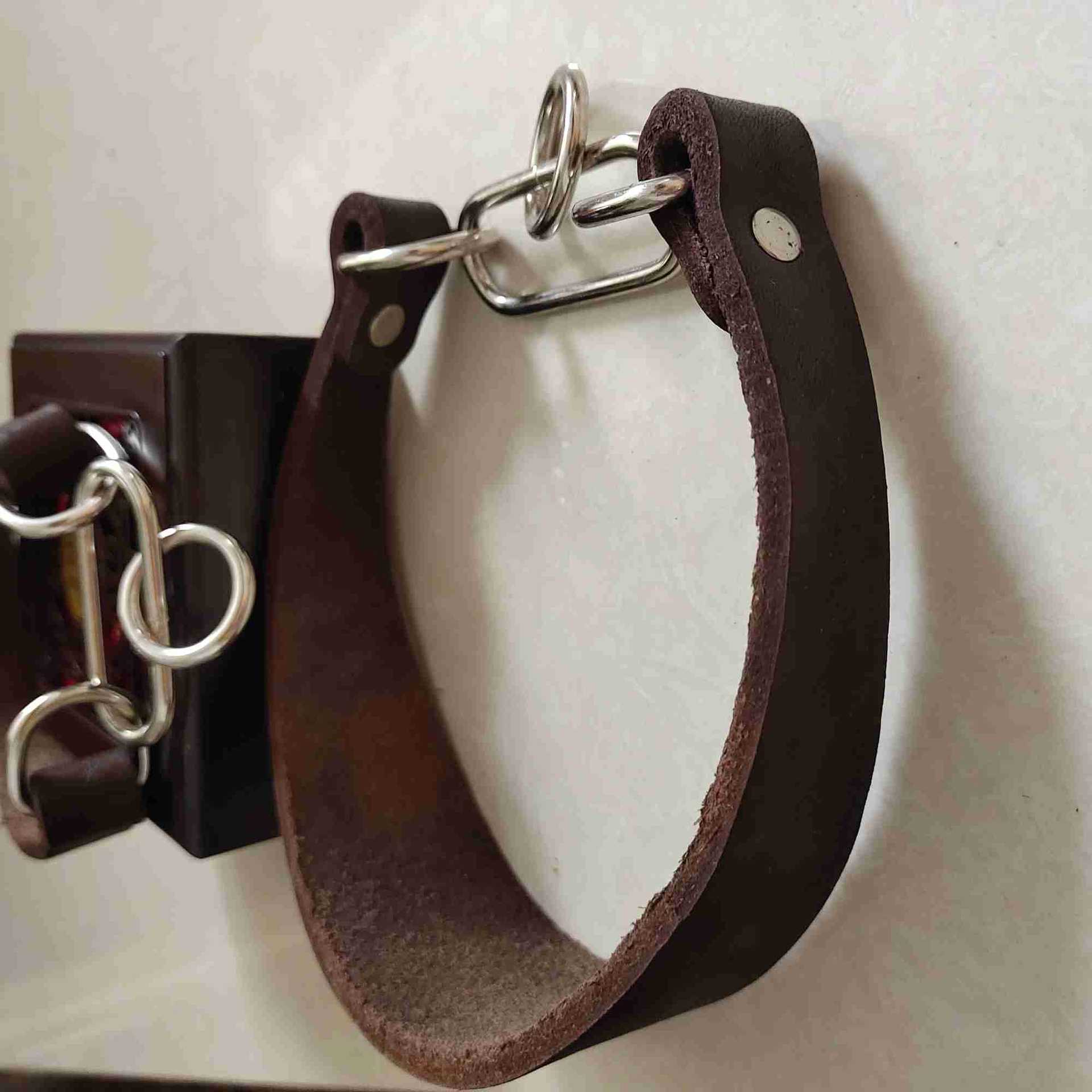 KFX-4918205 Widened Greyhound Dog Collar in Curry Cow Leather - 3cm & 4cm Width Options