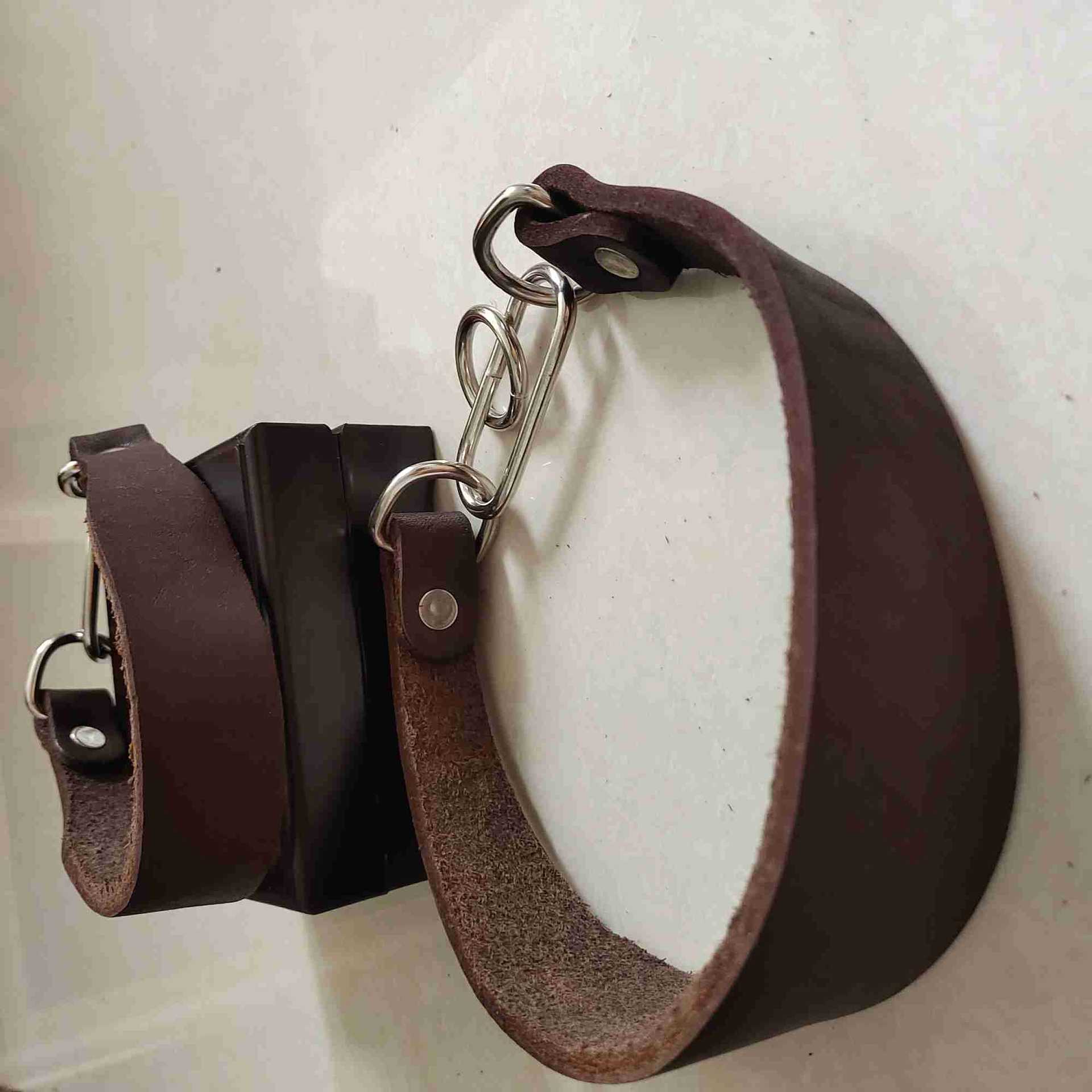 KFX-4918205 Widened Greyhound Dog Collar in Curry Cow Leather - 3cm & 4cm Width Options