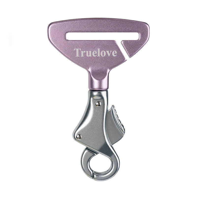 KFX-4919997 Adjustable Pet Safety Buckle for Secure Car Travel - Aluminum Alloy, Multiple Colors