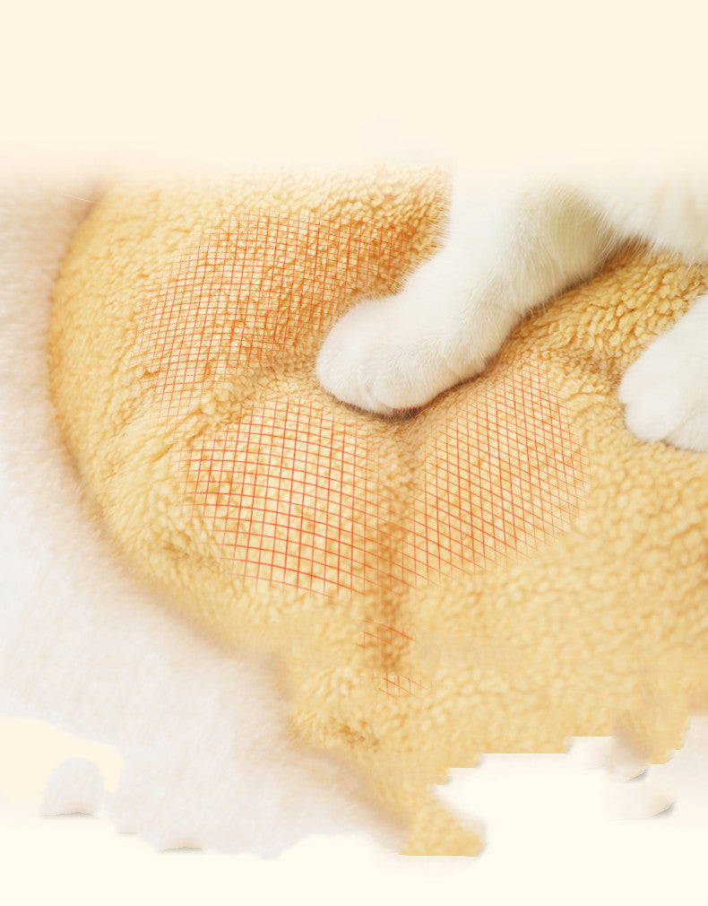 KFX-4920253 Cozy Closed Cat Litter Nest Mat for Protection and Comfort, Removable Washable Cushion
