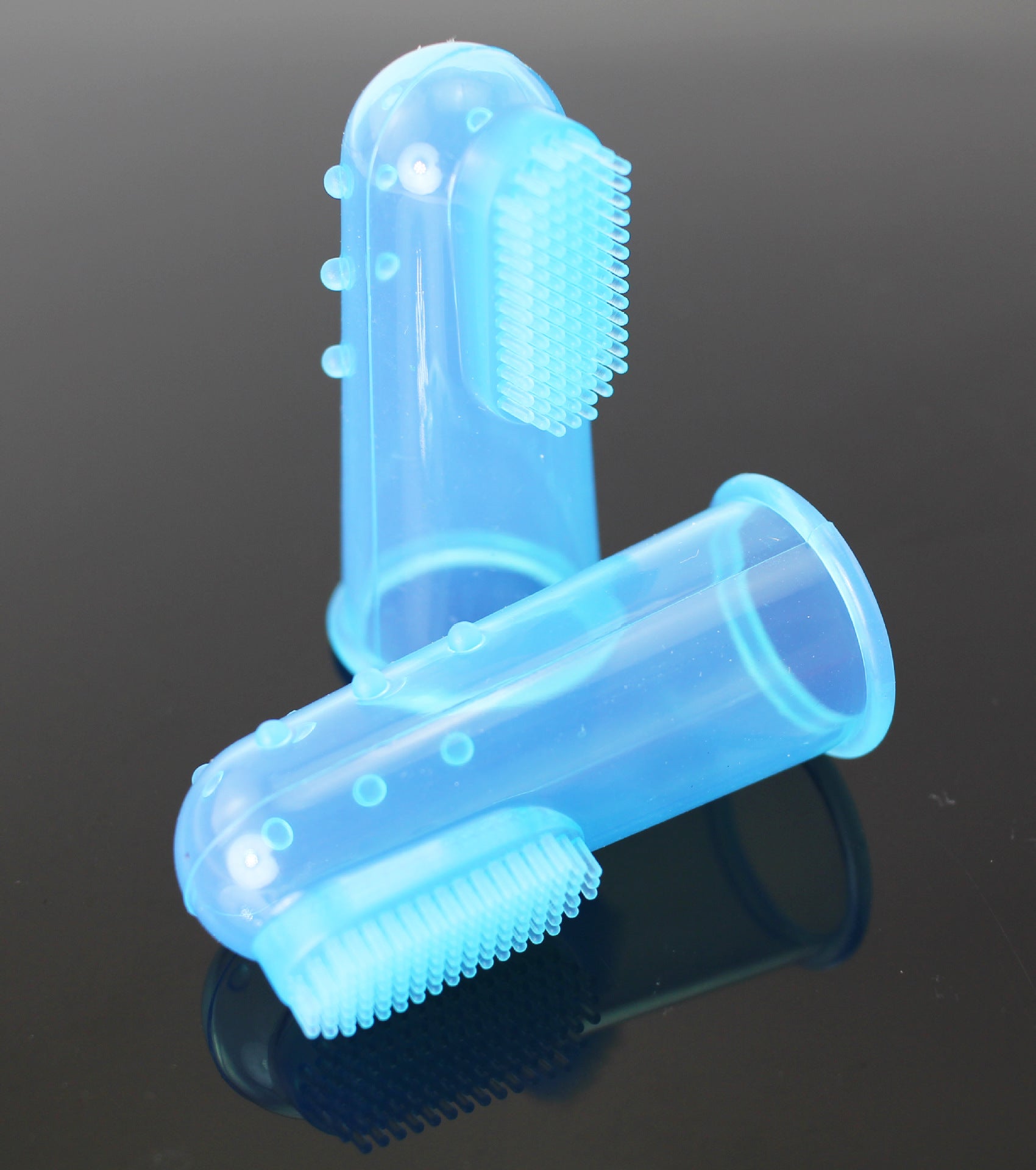 KFX-4921021 Natural Silicone Finger Toothbrush for Gentle Oral Care, Size 5.5*2.2CM