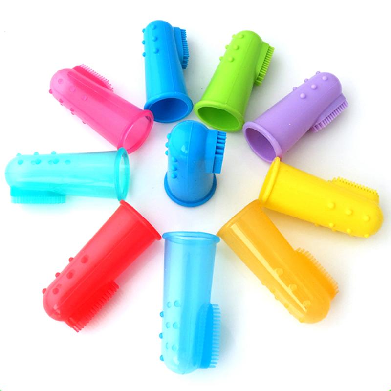 KFX-4921021 Natural Silicone Finger Toothbrush for Gentle Oral Care, Size 5.5*2.2CM