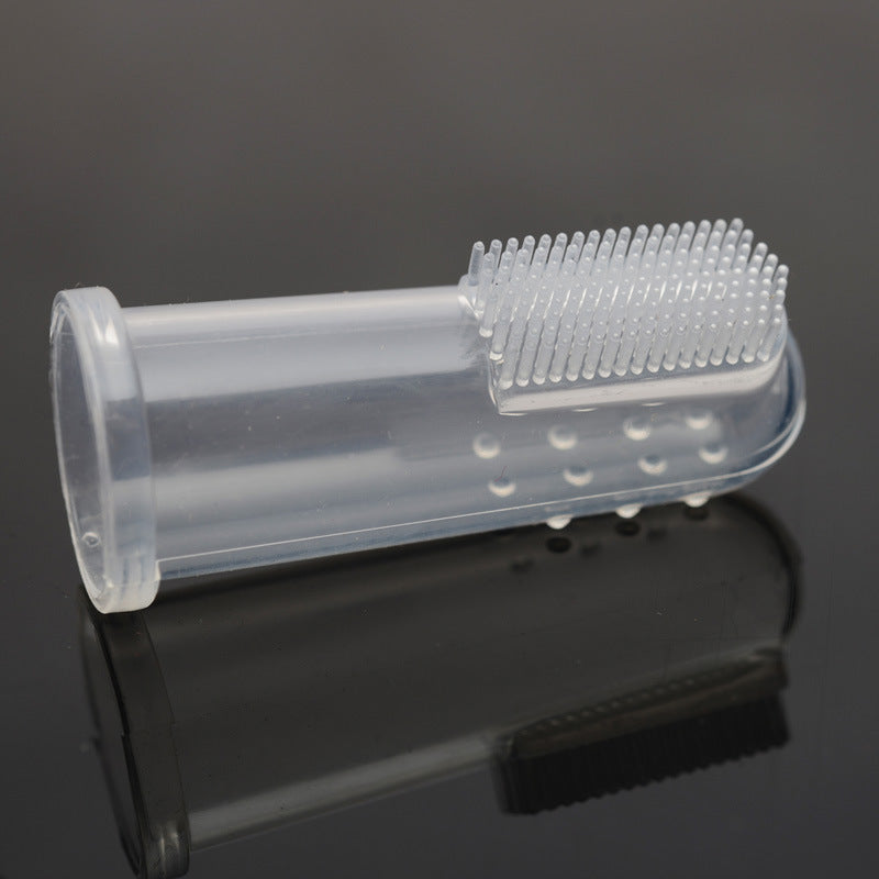 KFX-4921021 Natural Silicone Finger Toothbrush for Gentle Oral Care, Size 5.5*2.2CM