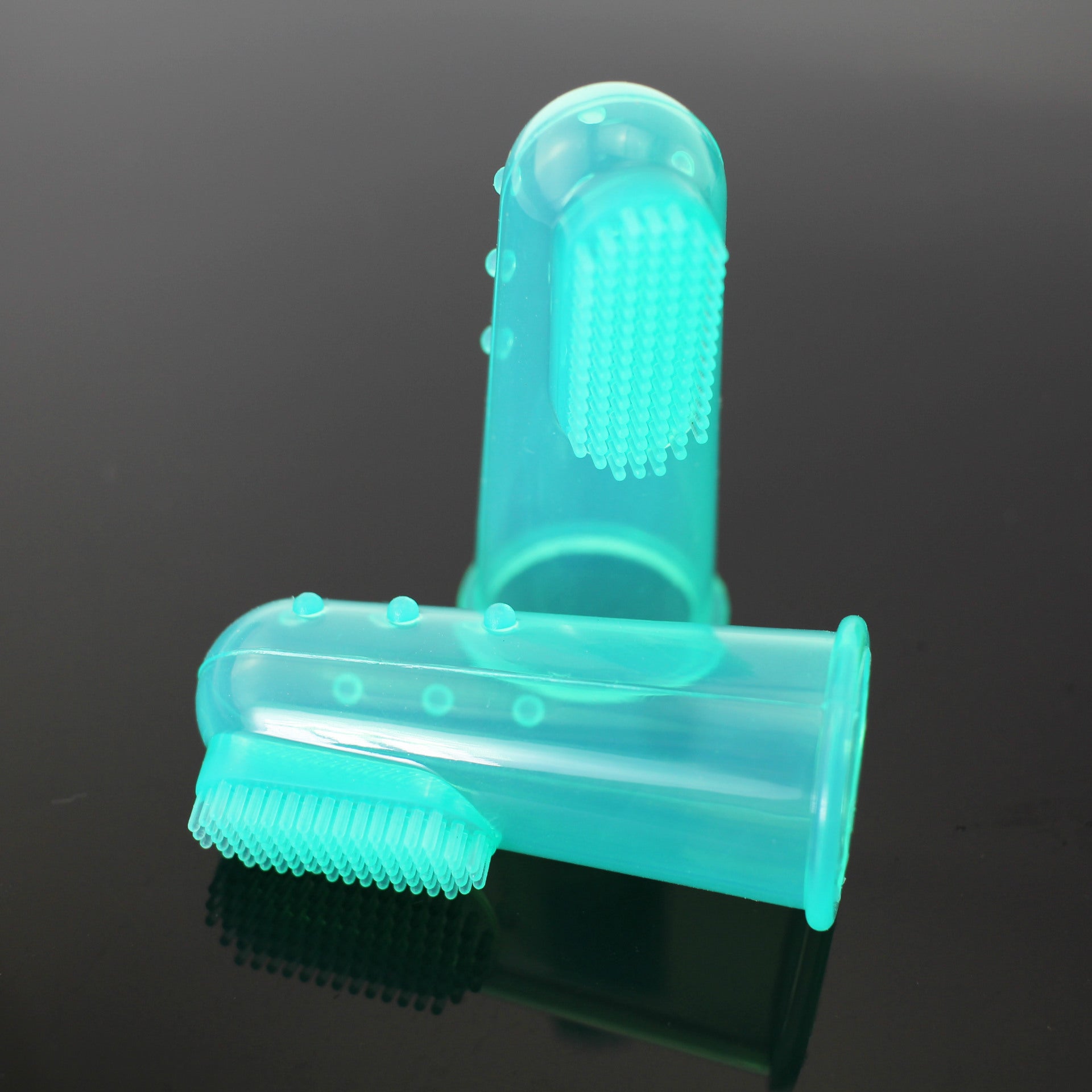 KFX-4921021 Natural Silicone Finger Toothbrush for Gentle Oral Care, Size 5.5*2.2CM