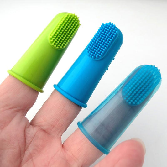 KFX-4921021 Natural Silicone Finger Toothbrush for Gentle Oral Care, Size 5.5*2.2CM
