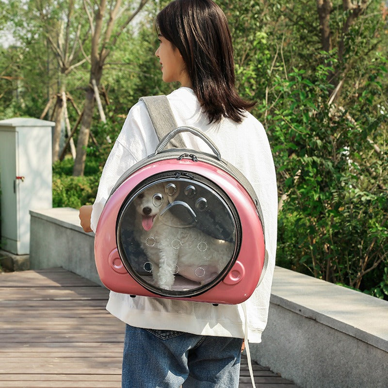 KFX-4922429 Transparent Portable Cat Diaper Bag – Breathable Design in Rose Gold, Luxury Silver, Champagne Gold