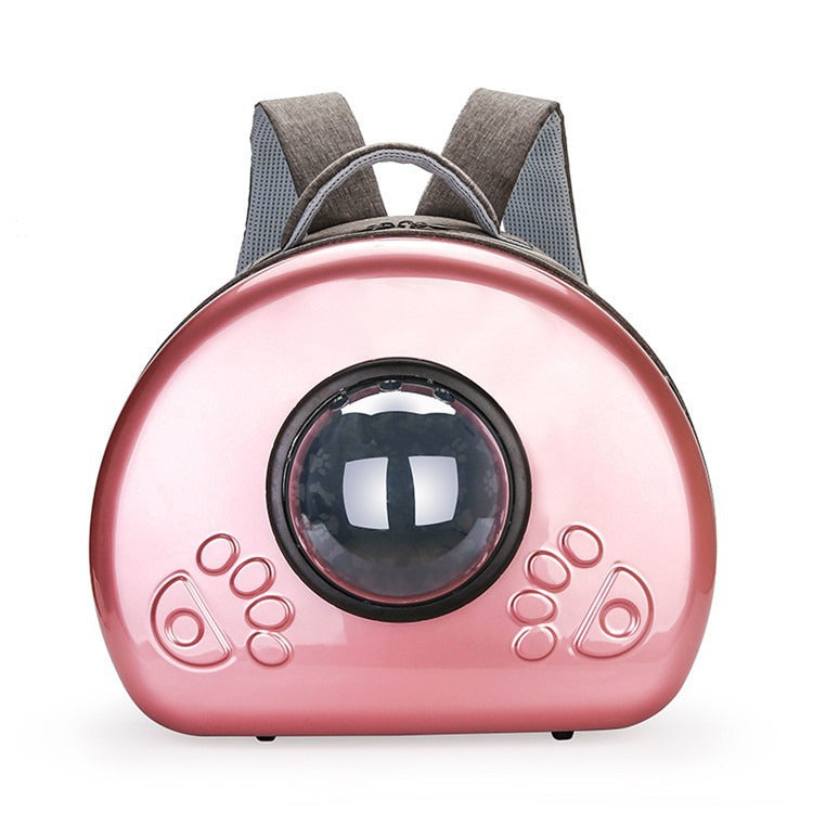 KFX-4922429 Transparent Portable Cat Diaper Bag – Breathable Design in Rose Gold, Luxury Silver, Champagne Gold
