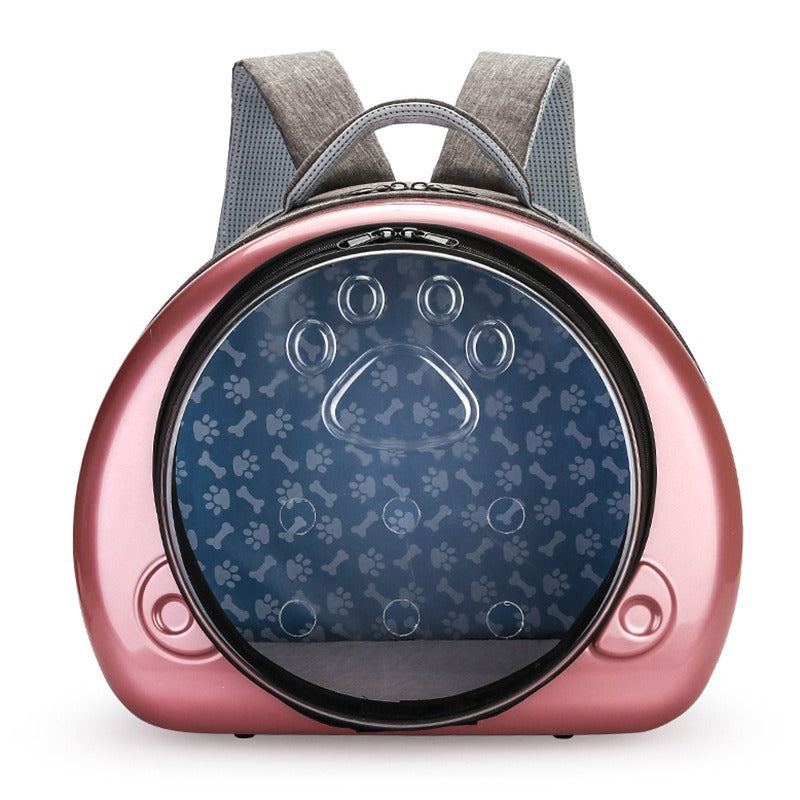 KFX-4922429 Transparent Portable Cat Diaper Bag – Breathable Design in Rose Gold, Luxury Silver, Champagne Gold