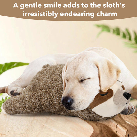 KFX-4925629 Interactive Plush Pet Toy with Heartbeat Device - Sloth Design
