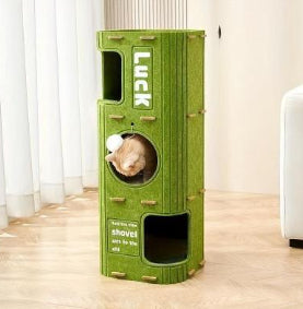 KFX-4926013 Double-Layer Felt Cat Nest and Climbing Frame for Multiple Cats - Polyester Fiber Design